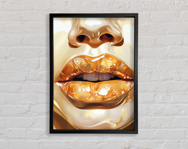 Liquid Lips Framed Print