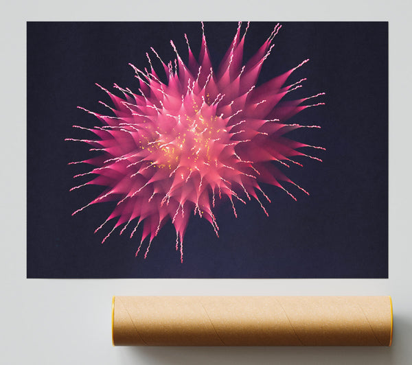Crimson Starburst Symphony Giclee Print