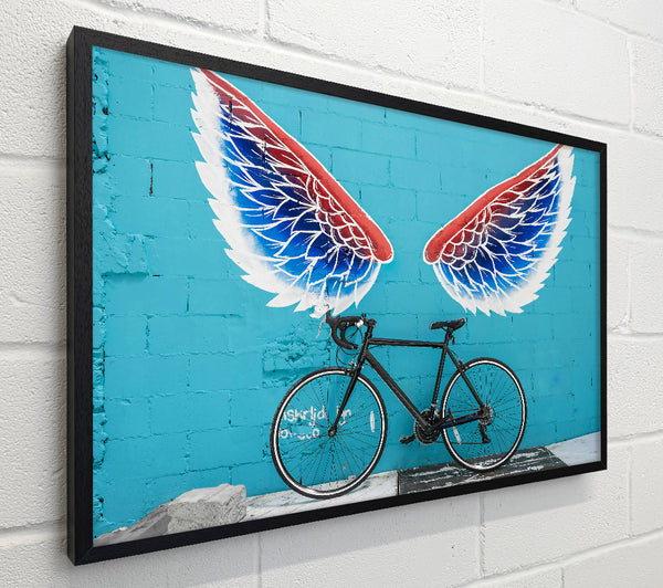 Blue Wings And A Bike