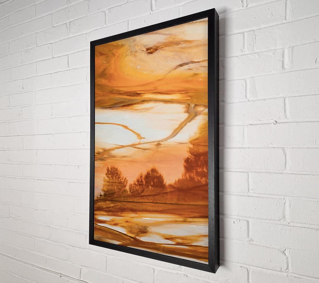  A Canvas Print of Golden Rippling Reflections Canvas Wall Art