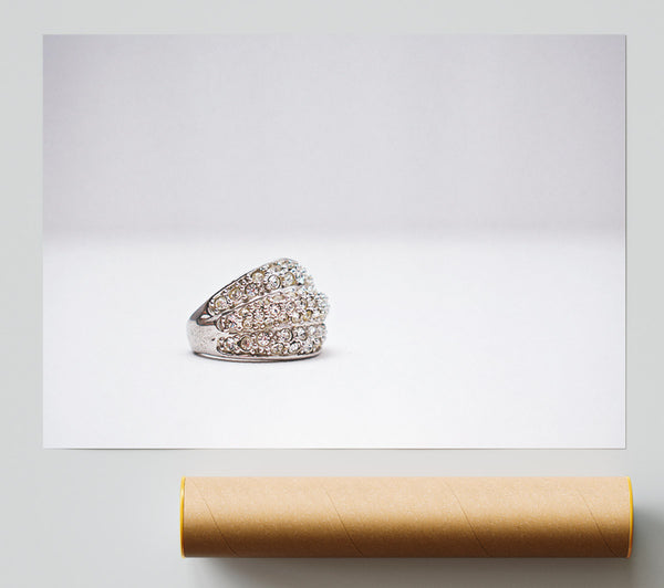 Silver Sparkler Ring Print