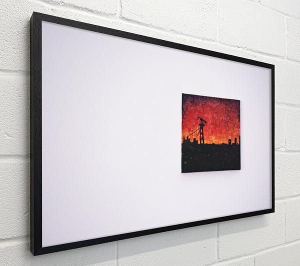 Crimson Cityscape Silhouette