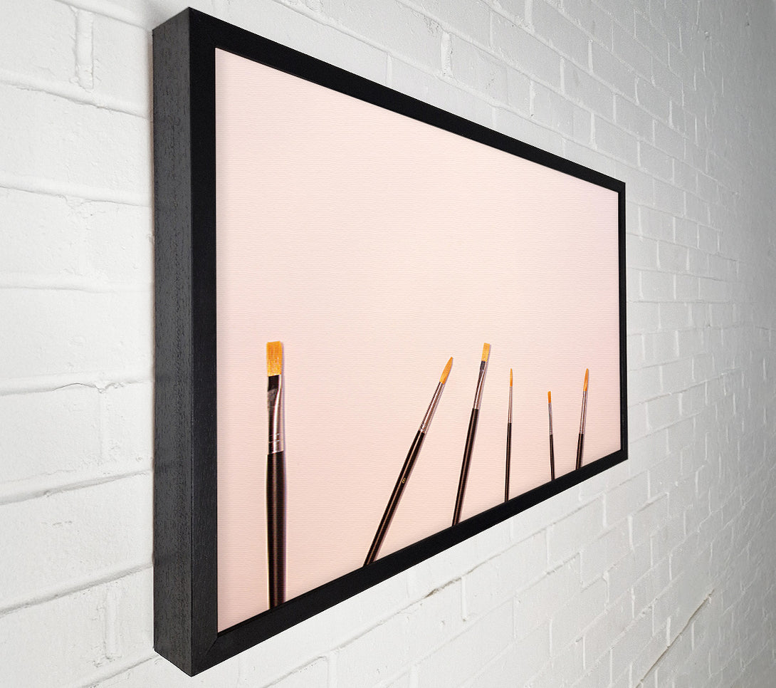  A Canvas Print of White Brushes Await Canvas Wall Art