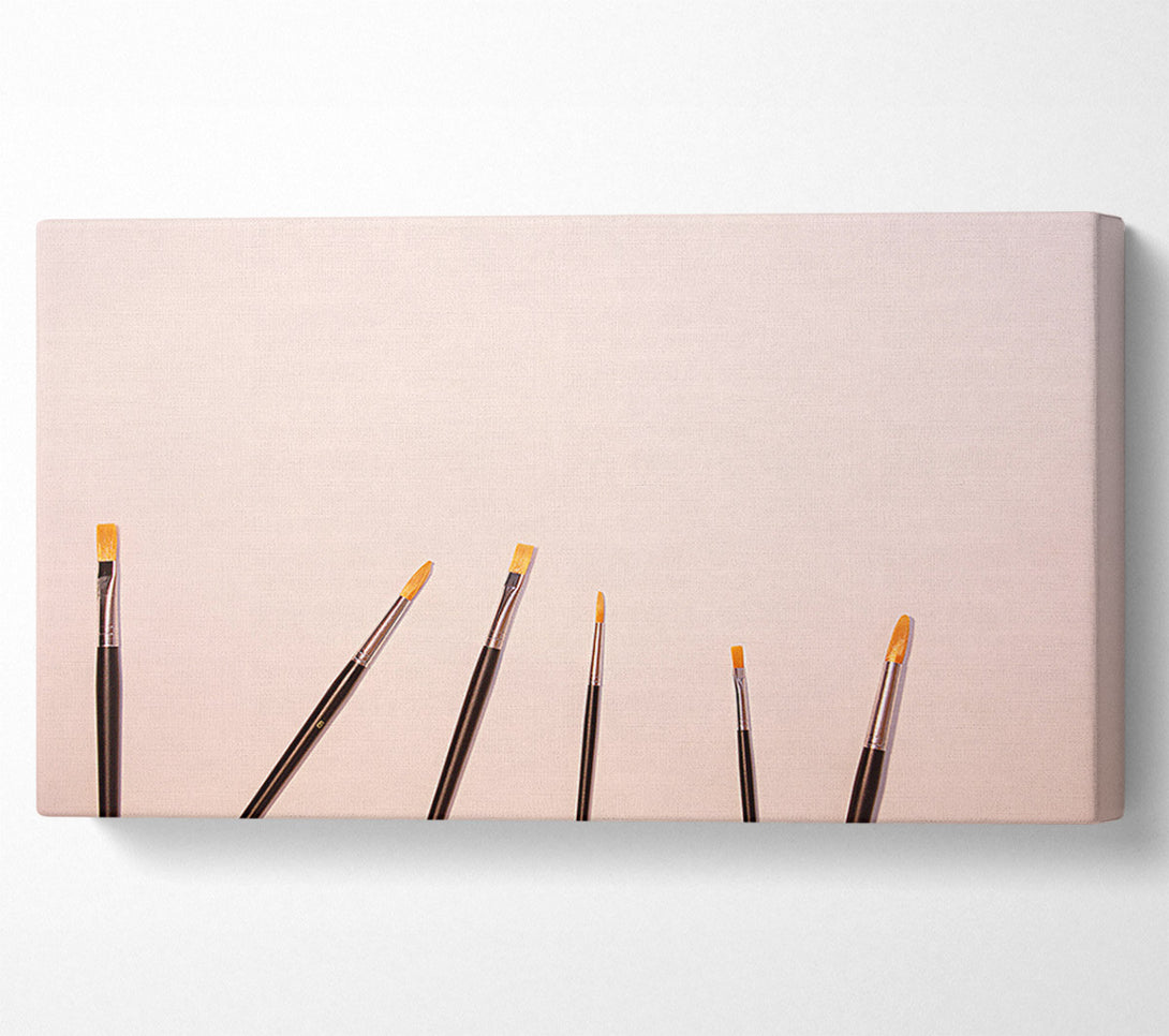  A Canvas Print of White Brushes Await Canvas Wall Art