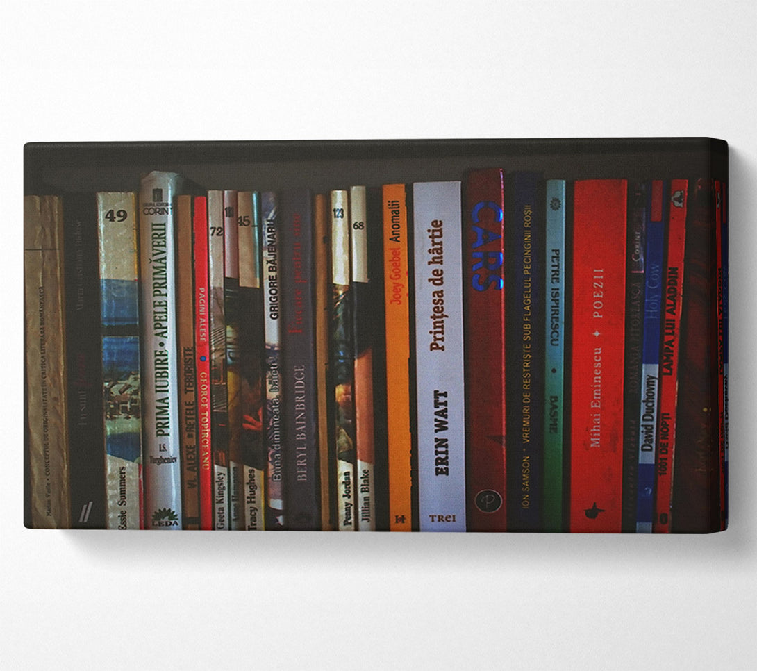  A Canvas Print of Red Rows Of Stories Canvas Print