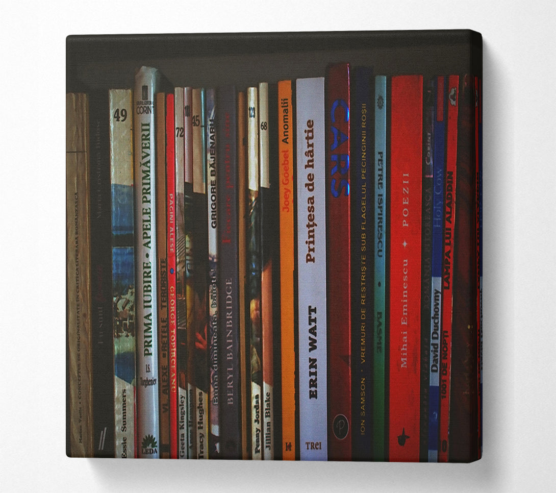  A Canvas Print of Red Rows Of Stories Canvas Print