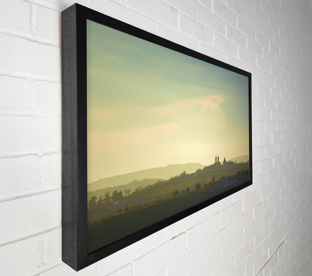  A Canvas Print of Golden Hills Silhouette Canvas Wall Art