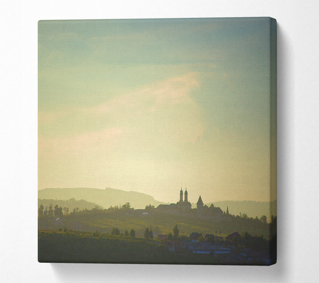  A Canvas Print of Golden Hills Silhouette Canvas Wall Art