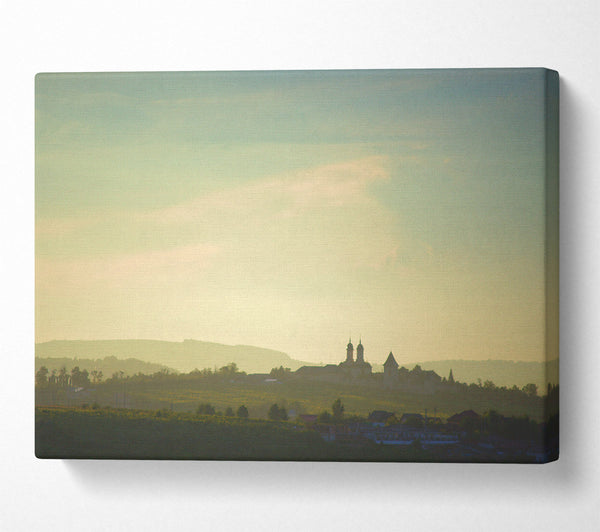  A Canvas Print of Golden Hills Silhouette Canvas Wall Art