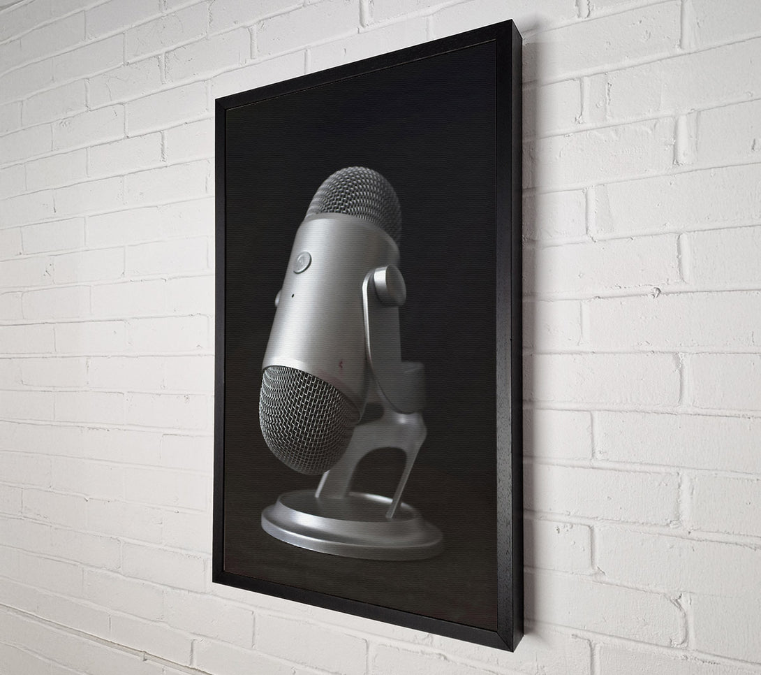  A Canvas Print of Silver Microphone Ready Canvas Print