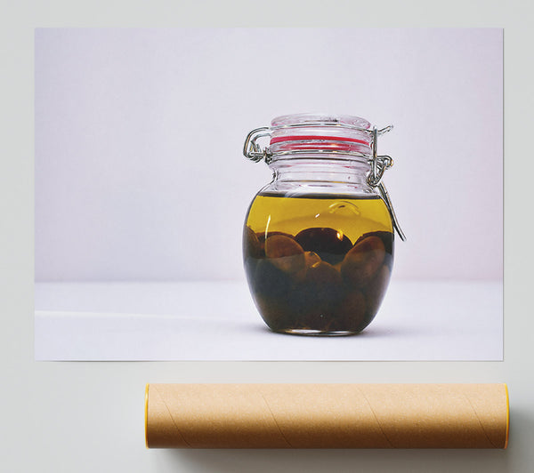 Golden Olive Embrace Poster