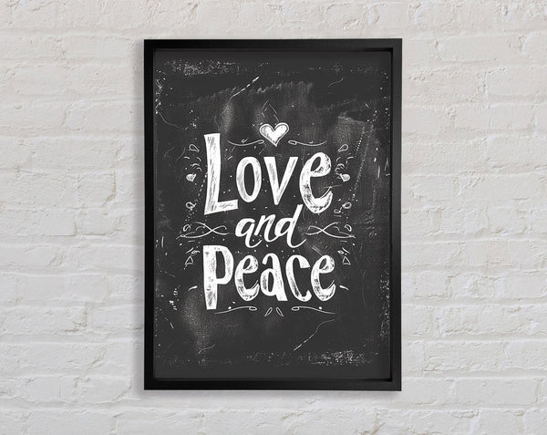 Love And Peace Framed Print