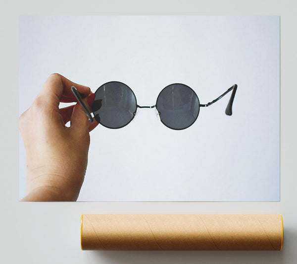 Black Circle Shades Giclee Print