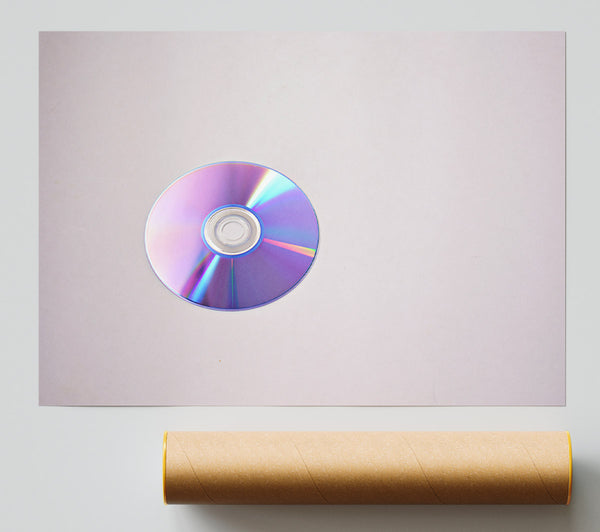 Purple Disc Reflection Poster