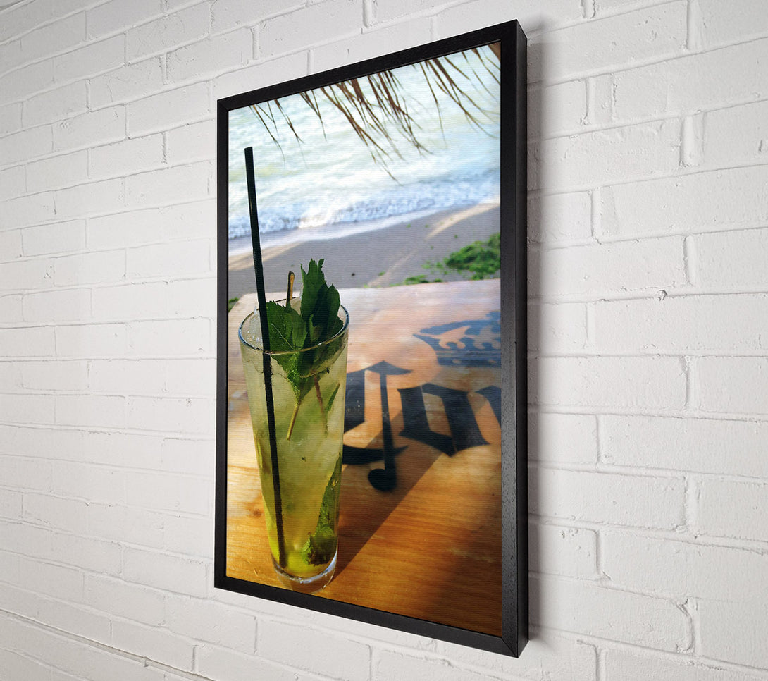  A Canvas Print of Green Beachside Mojito Canvas Wall Art