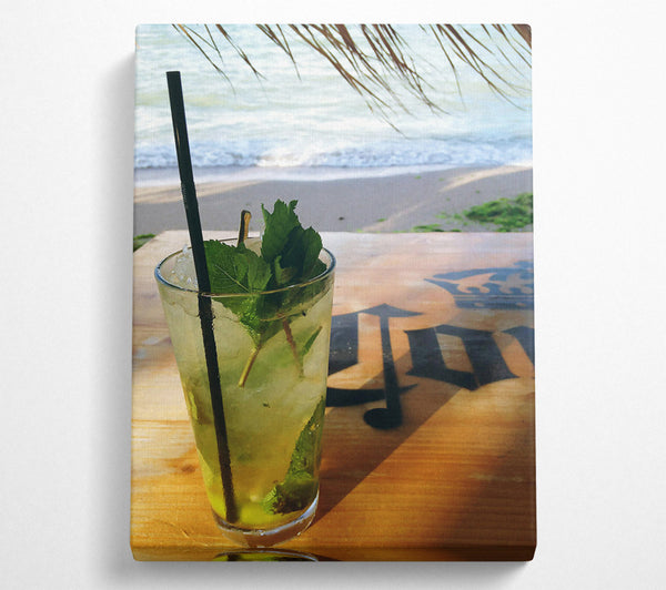  A Canvas Print of Green Beachside Mojito Canvas Wall Art