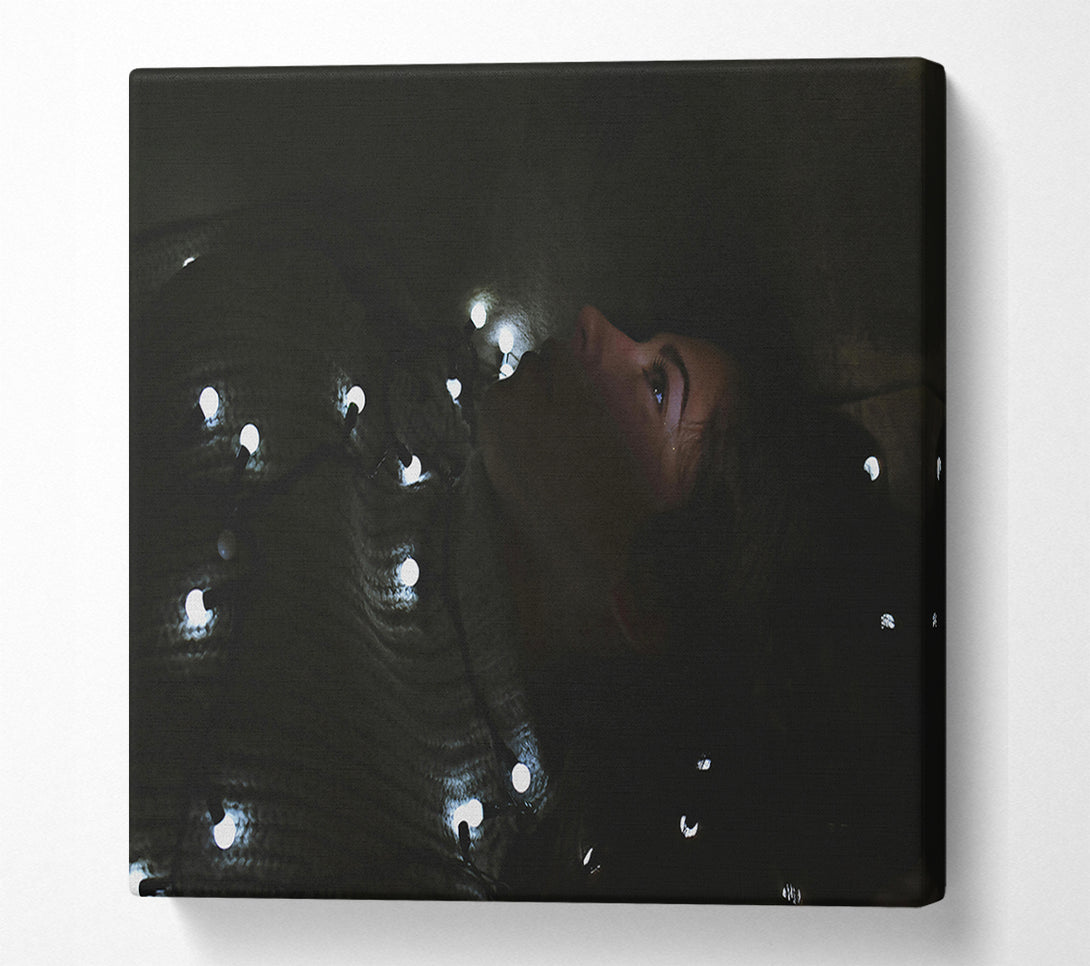  A Canvas Print of White Lights & Dark Dreams Canvas Print