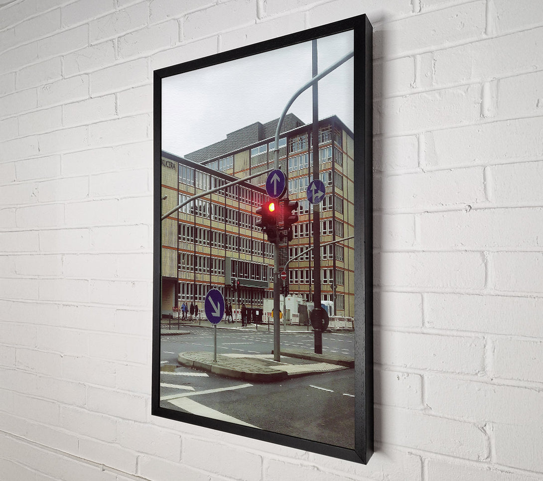  A Canvas Print of Red Light Cityscape Canvas Wall Art