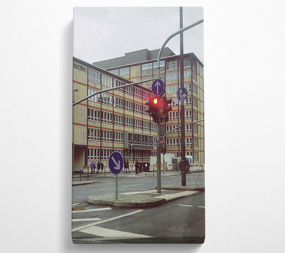  A Canvas Print of Red Light Cityscape Canvas Wall Art