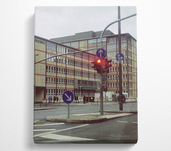  A Canvas Print of Red Light Cityscape Canvas Wall Art