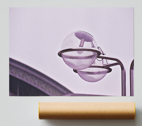 Lavender Streetlight Gloom Giclee Print