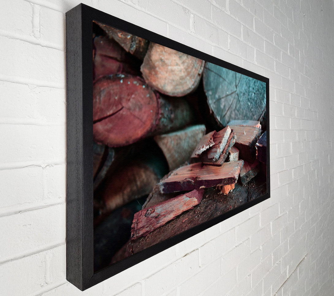  A Canvas Print of Crimson Wood Splinters Canvas Wall Art