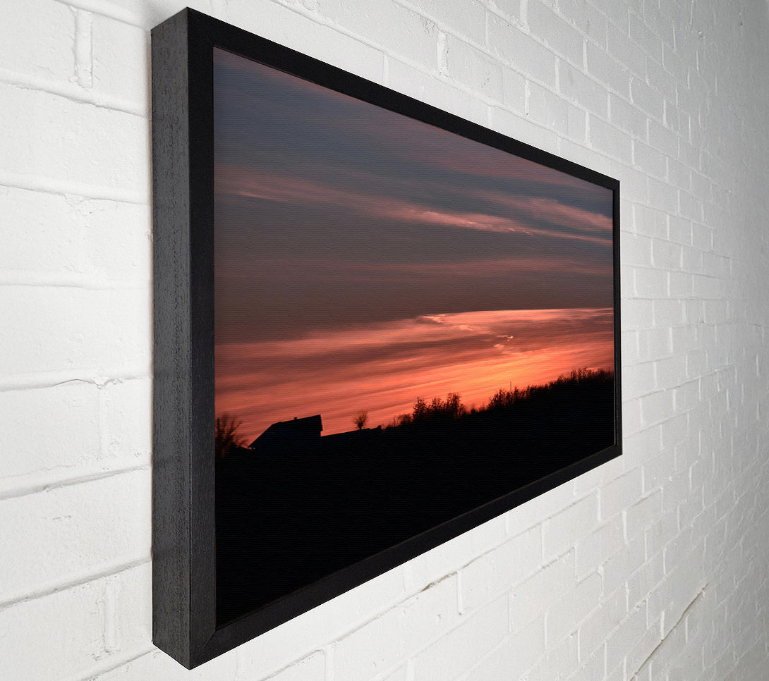  A Canvas Print of Crimson Sky Hues Canvas Wall Art