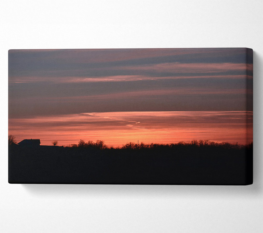  A Canvas Print of Crimson Sky Hues Canvas Wall Art