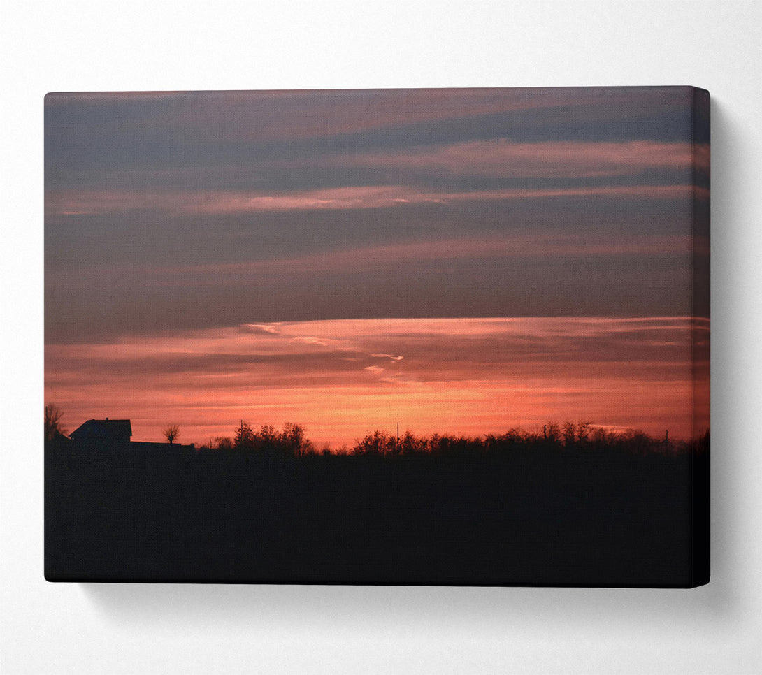  A Canvas Print of Crimson Sky Hues Canvas Wall Art