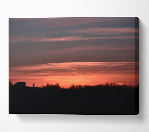  A Canvas Print of Crimson Sky Hues Canvas Wall Art
