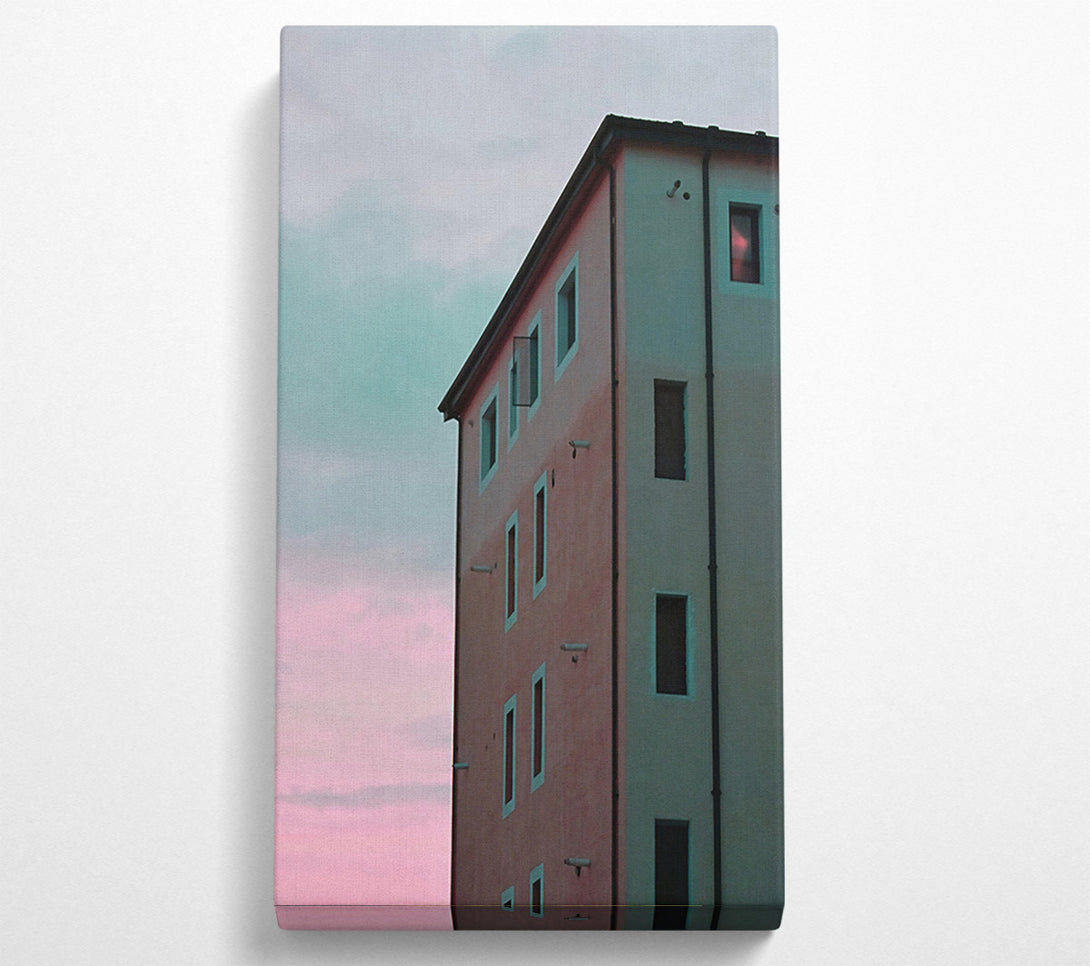  A Canvas Print of Pink Dusk Windows Canvas Wall Art