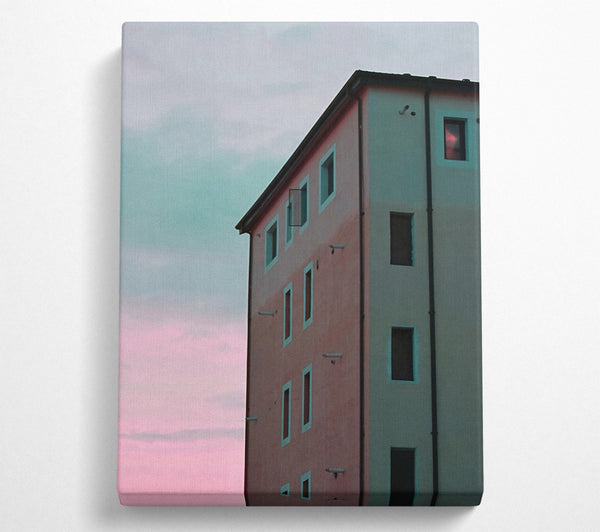  A Canvas Print of Pink Dusk Windows Canvas Wall Art