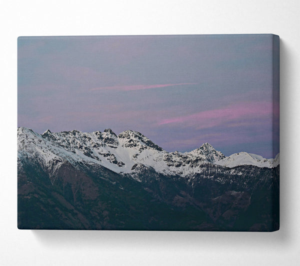  A Canvas Print of Pink Sky Mountains Canvas Wall Art