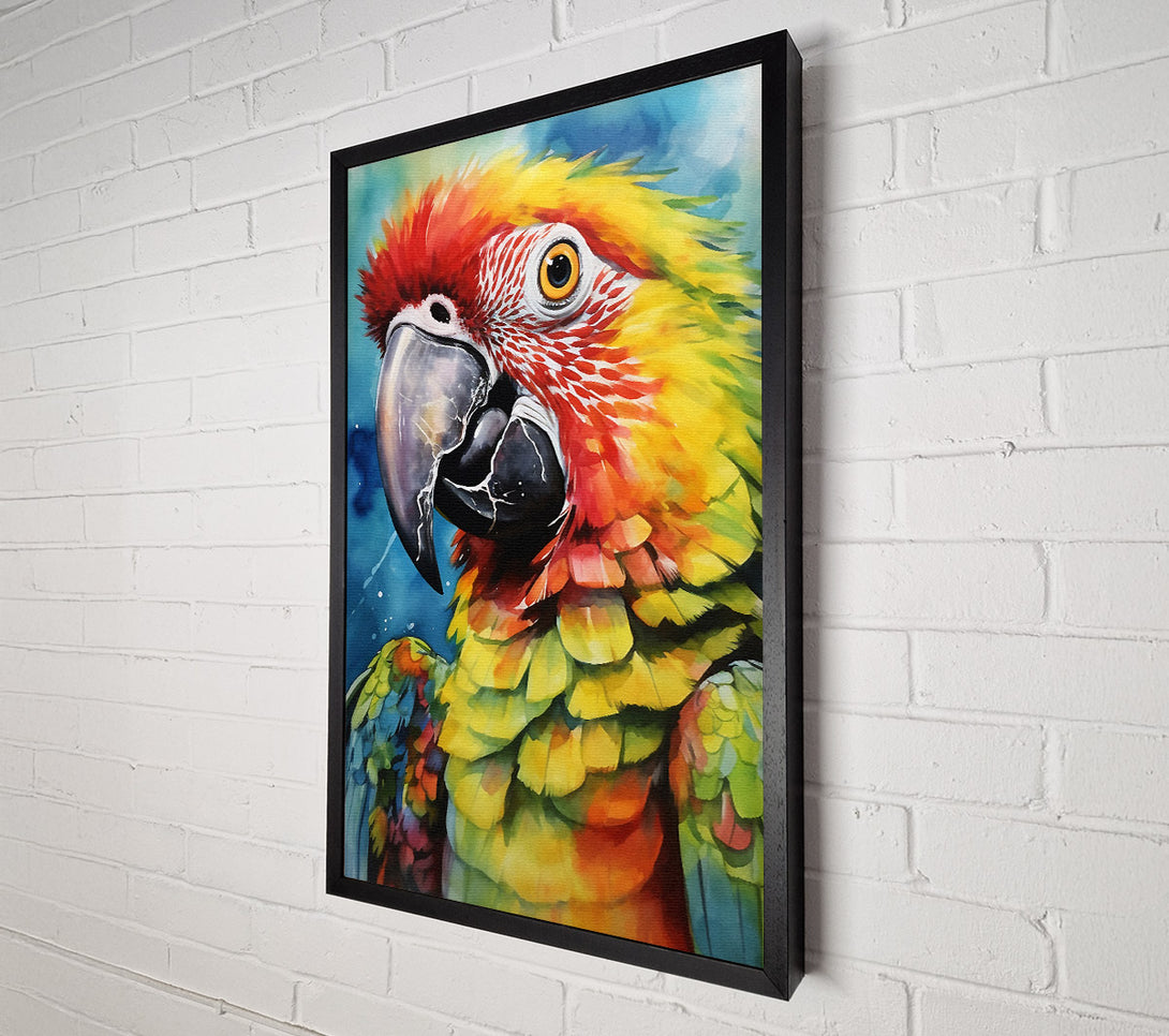  A Canvas Print of Macaw Parrot Watercolour Canvas Print