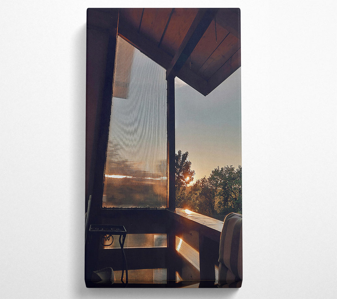  A Canvas Print of Golden Sunset View Canvas Print