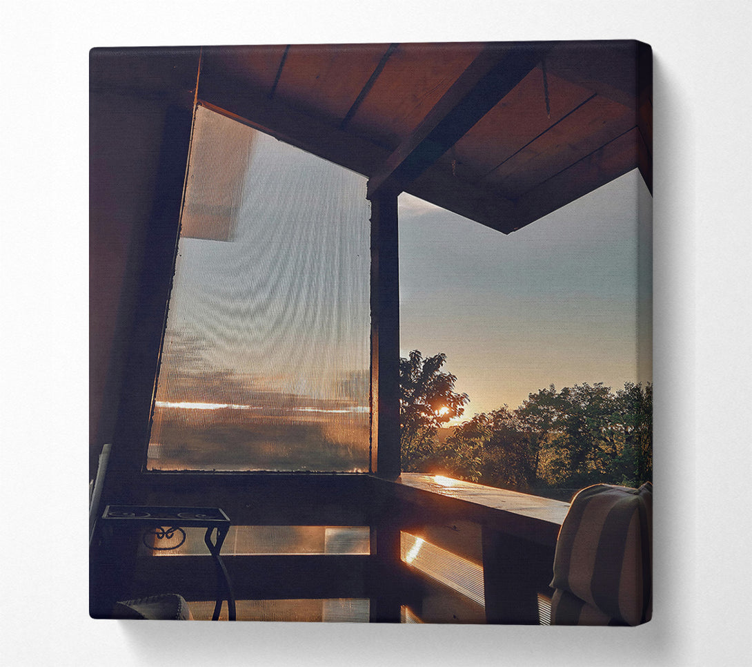  A Canvas Print of Golden Sunset View Canvas Print