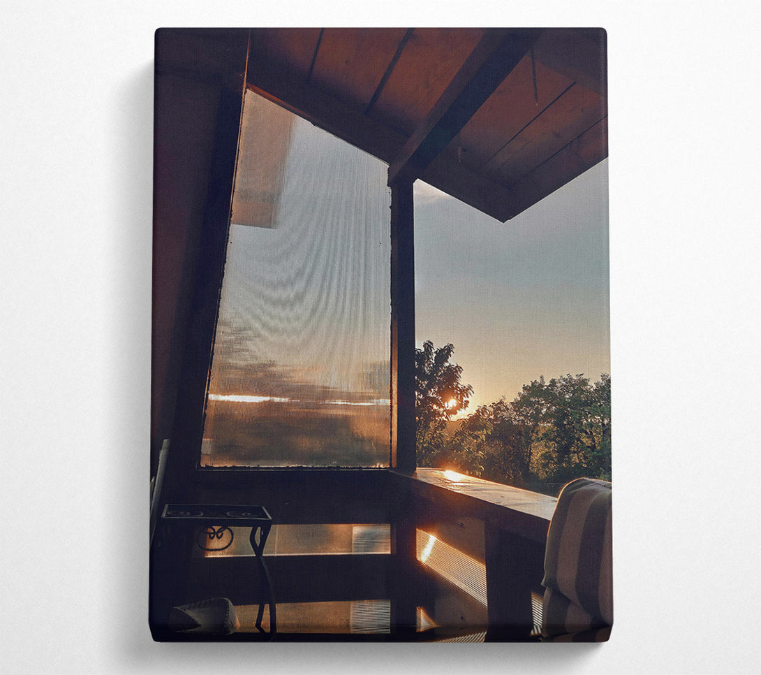  A Canvas Print of Golden Sunset View Canvas Print
