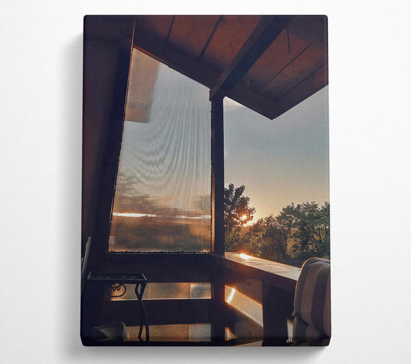  A Canvas Print of Golden Sunset View Canvas Print