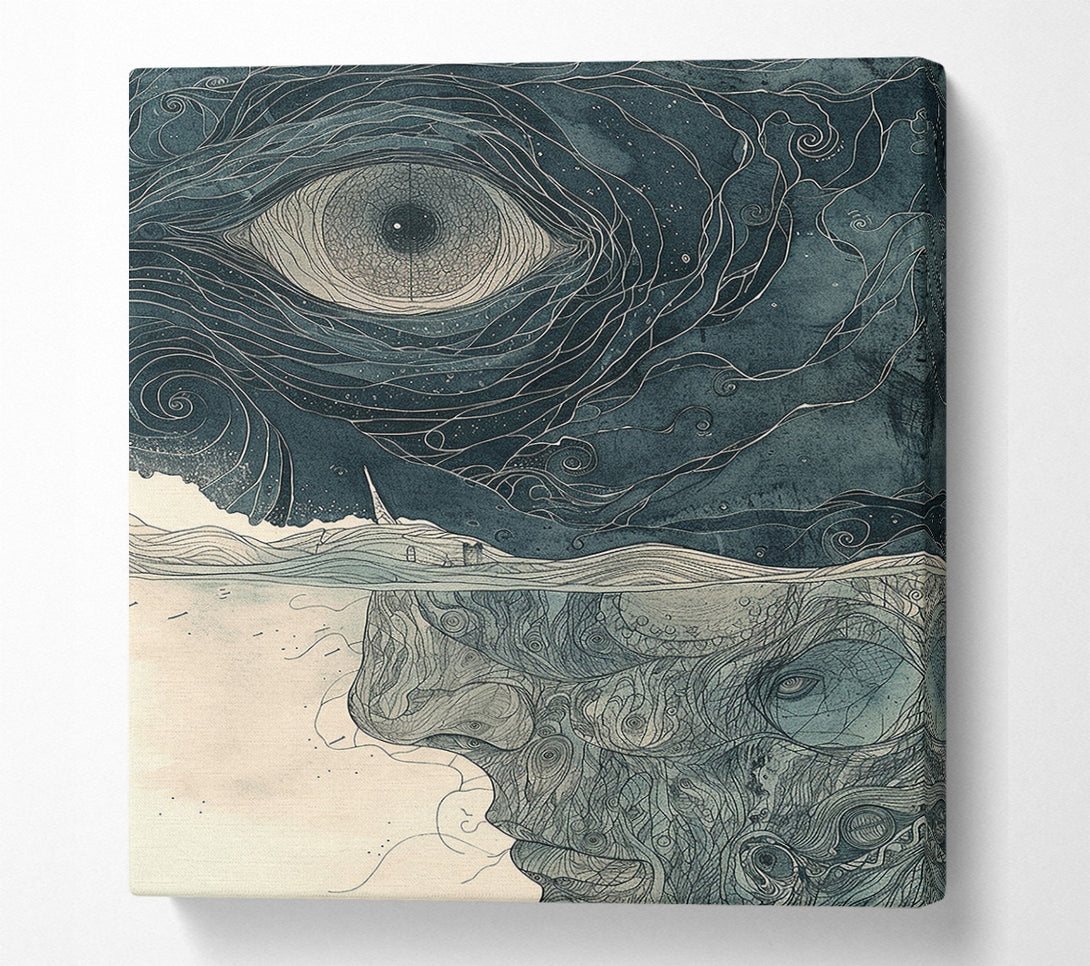 A Canvas Print of Mad Eye Face Canvas Wall Art