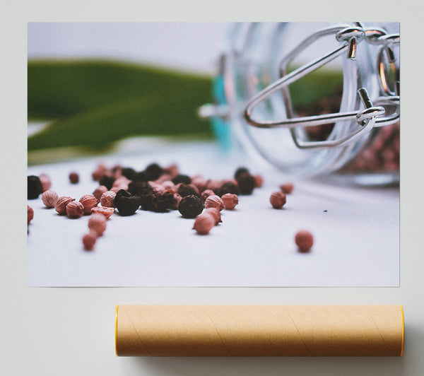 Pink Peppercorns Scattered Print