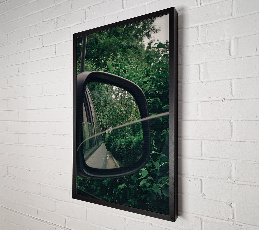  A Canvas Print of Green Mirror Reflections. Canvas Print