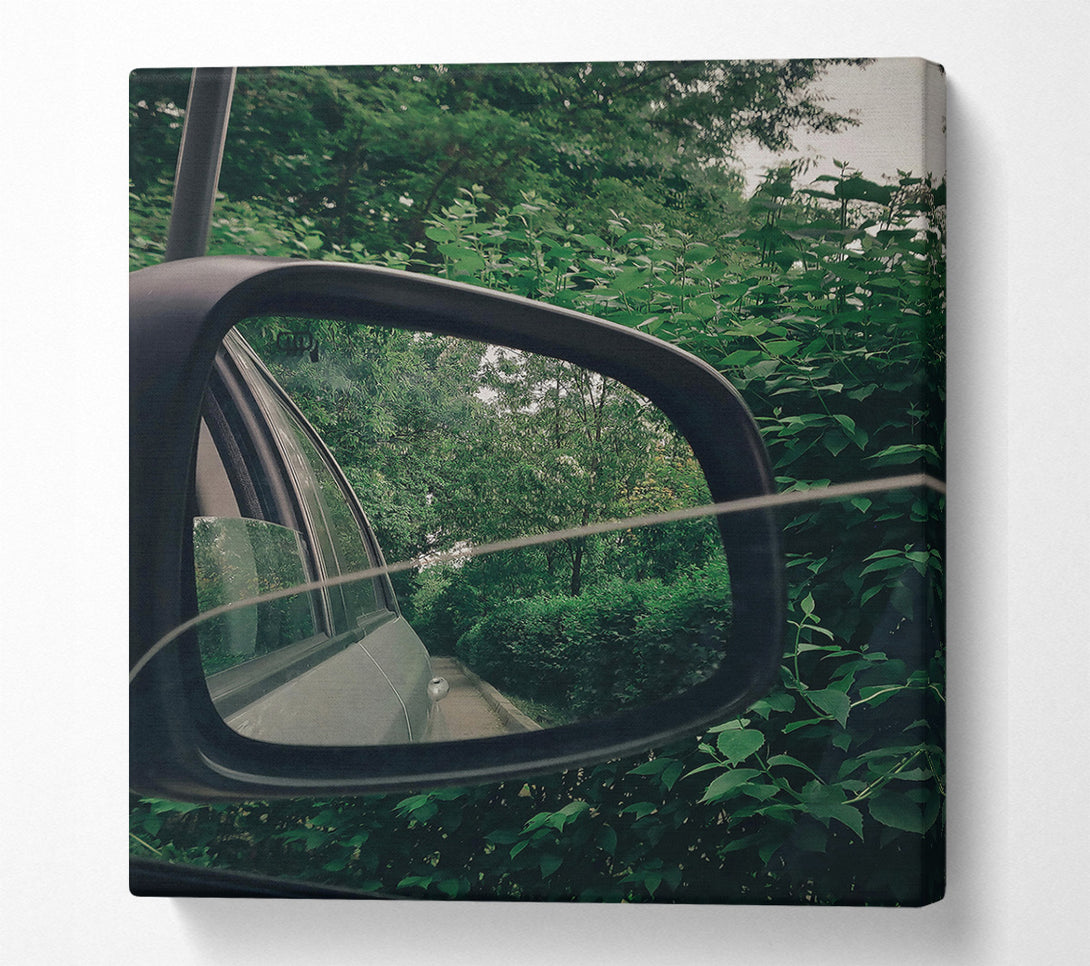  A Canvas Print of Green Mirror Reflections. Canvas Print