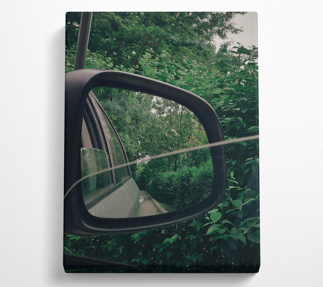  A Canvas Print of Green Mirror Reflections. Canvas Print