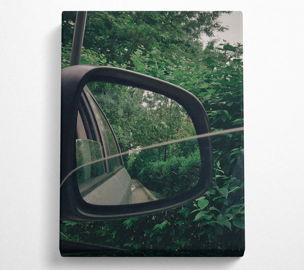  A Canvas Print of Green Mirror Reflections. Canvas Print