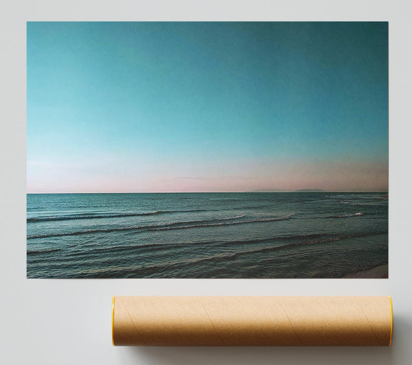 Teal Horizon Calm Giclee Print