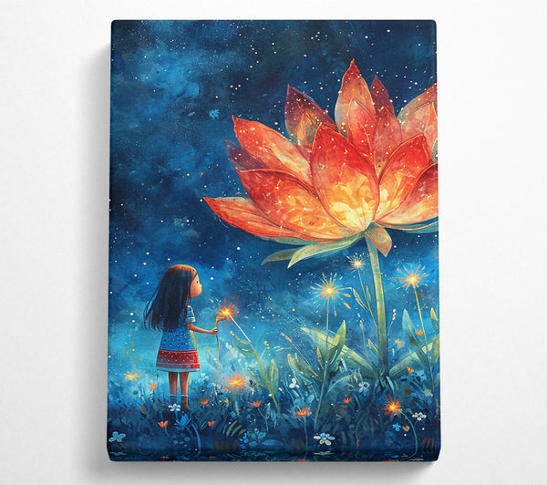  A Canvas Print of Magic Flower Girl Canvas Art