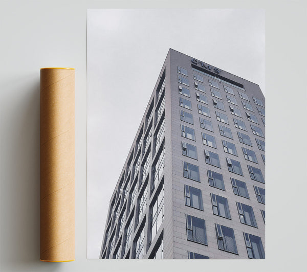Gray Sky Windows Poster