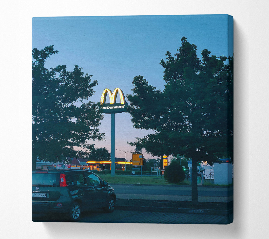  A Canvas Print of Golden Arches At Dusk Canvas Wall Art