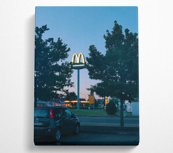  A Canvas Print of Golden Arches At Dusk Canvas Wall Art