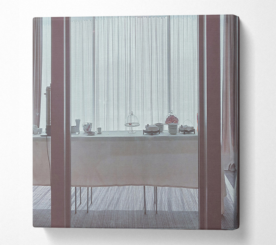  A Canvas Print of Pale Pink Table Setting Canvas Art